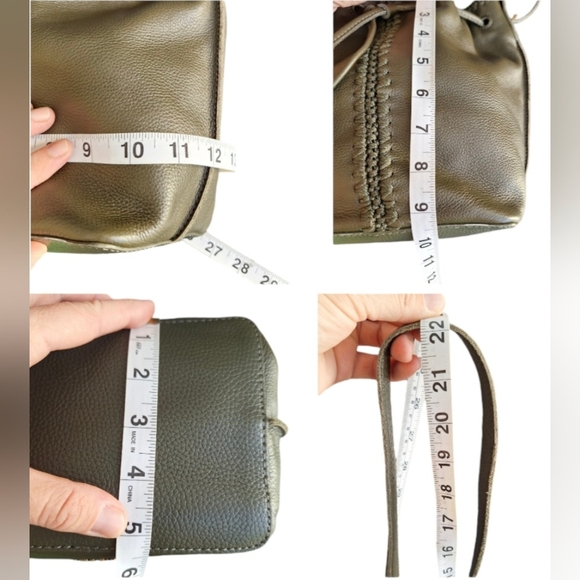 NWOT the sak Ivy Drawstring Bucket olive green crossbody - Picture 8 of 12